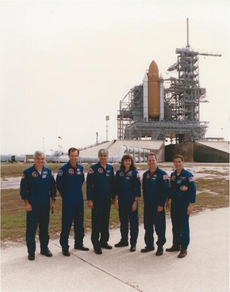 Twenty years ago, our STS-59 crew completed the Terminal Countdown Demonstration Test in preparation for our April 9 launch. At pad 39A, with Endeavour, are Rich Clifford, Kevin Chilton, Sid Gutierrez, Linda Godwin, Tom Jones (the sole rookie), and Jay Apt. Boy, was I excited: just over two weeks til launch!